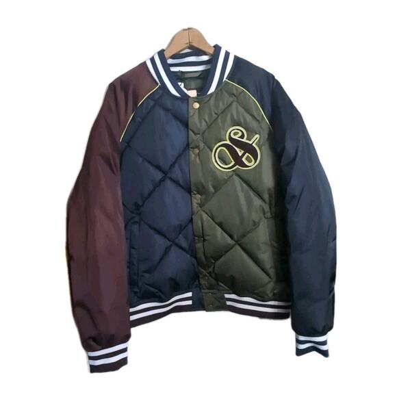 Scotch & Soda Other - Scotch & Soda Quilted Jacket Water Repellent Inky Blue Green Varsity Style Med.